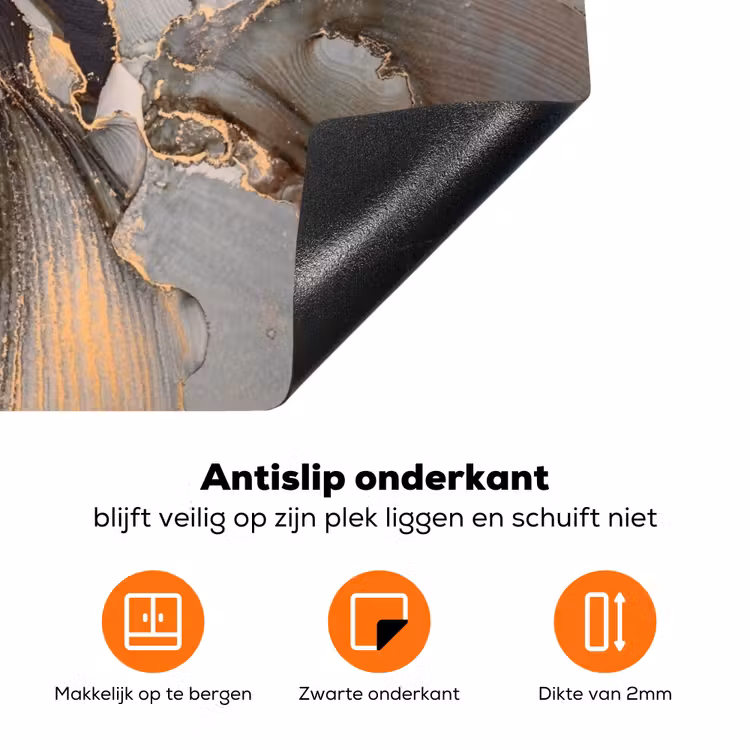Aarde Ontmoet Metaal Inductie beschermer vinyl 3mm klein -zzzzzzz-td-onderkant