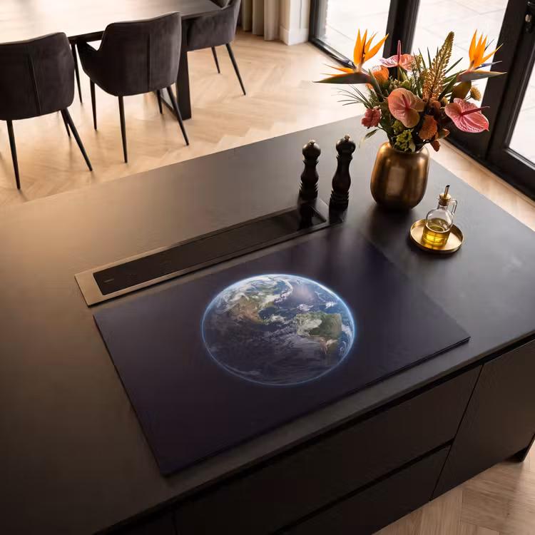 Inductiebeschermer - Aarde - Ruimte - Kosmos - Aarde - Ruimte - Kosmos Inductie beschermer vinyl 3mm klein