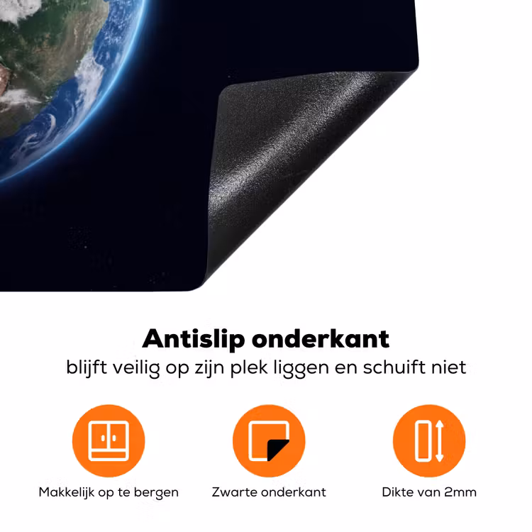 Inductiebeschermer - Aarde - Ruimte - Kosmos - Aarde - Ruimte - Kosmos Inductie beschermer vinyl 3mm klein