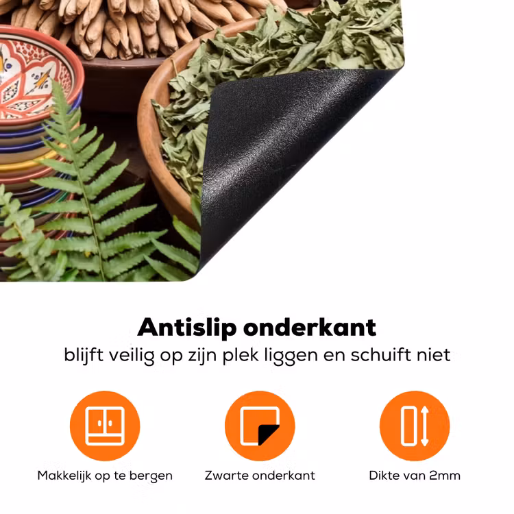 Inductiebeschermer - Aardewerk - Oosters - Kleurrijk - Aardewerk - Oosters - Kleurrijk Inductie beschermer vinyl 3mm klein