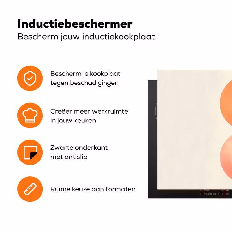 Abstract - Cirkels - Paars Inductie beschermer vinyl 3mm klein -zzzzzzz-td-ups