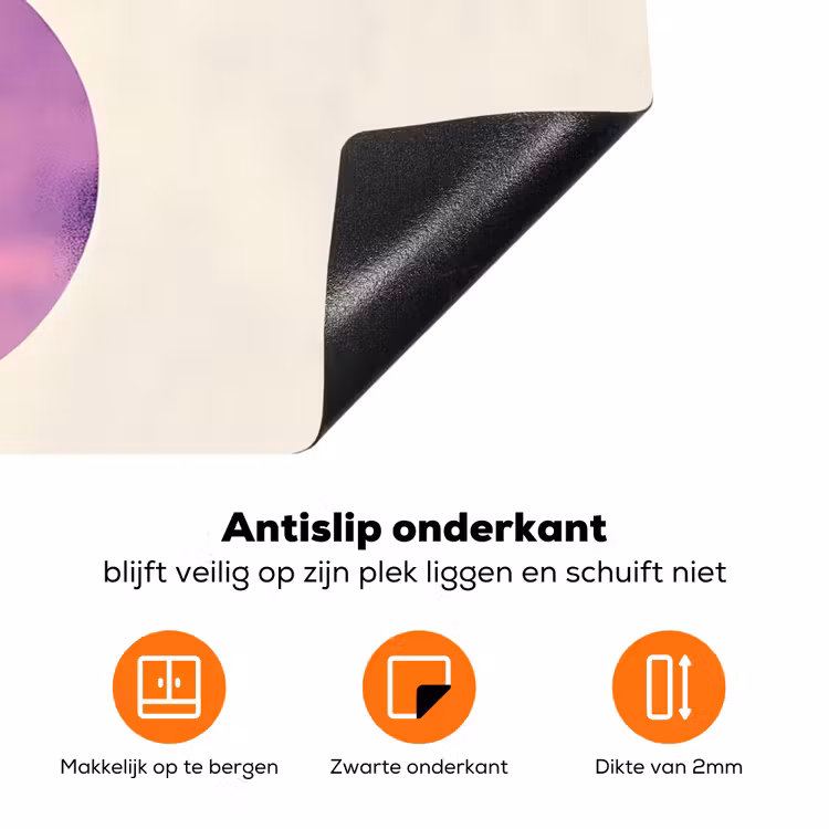 Abstract - Cirkels - Paars Inductie beschermer vinyl 3mm klein -zzzzzzz-td-onderkant