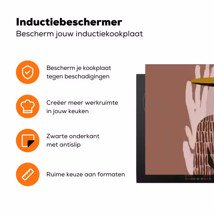 Abstract - Figuur - Illustratie - Hoed Inductie beschermer vinyl 3mm klein -zzzzzzz-td-ups