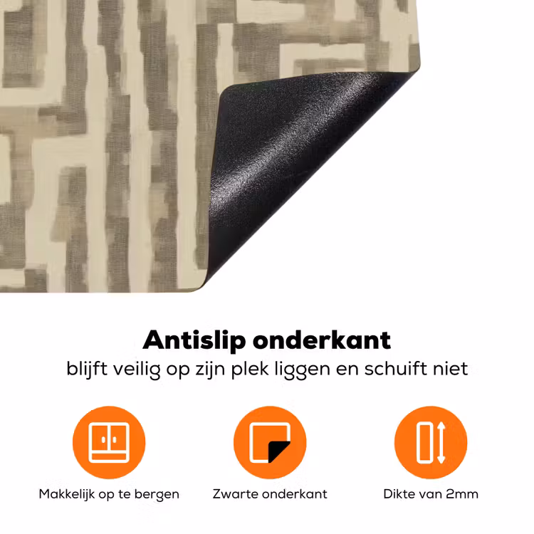 Abstract - Geometrisch - Groen Inductie beschermer vinyl 3mm klein 276 -zzzzzzz-td-onderkant