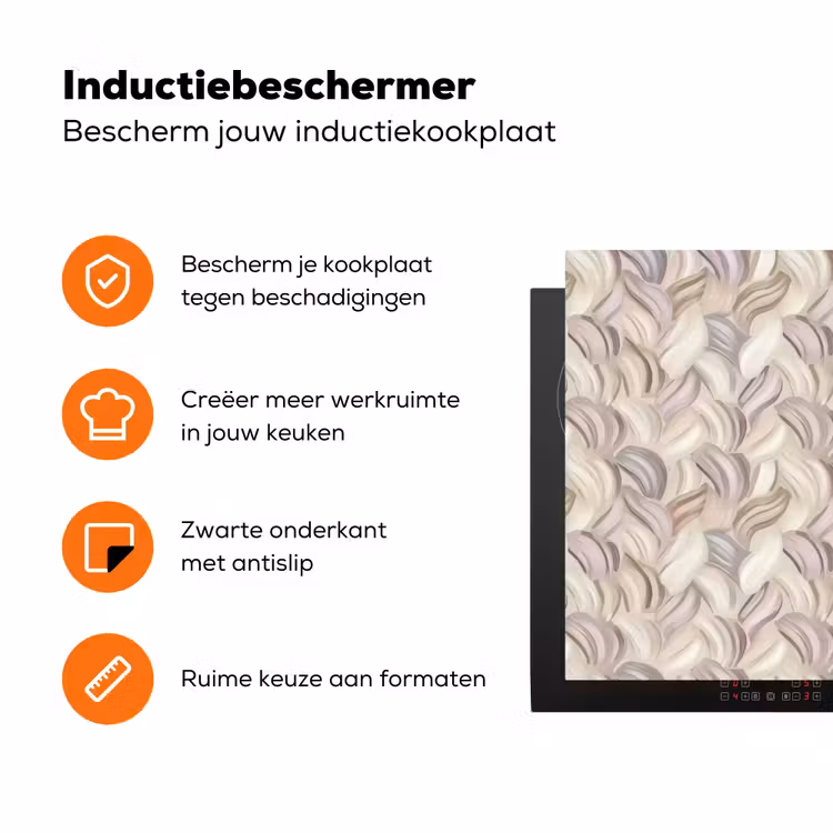 Abstract - Golvend - Pastel Inductie beschermer vinyl 3mm klein 276 -zzzzzzz-td-ups