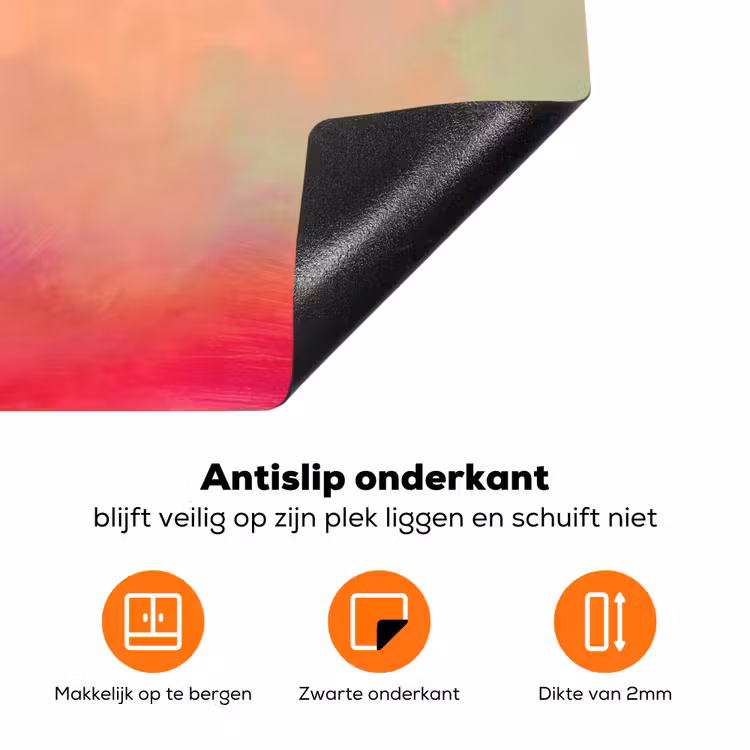 Abstract - Kleuren - Modern - Roze Inductie beschermer vinyl 3mm klein -zzzzzzz-td-onderkant