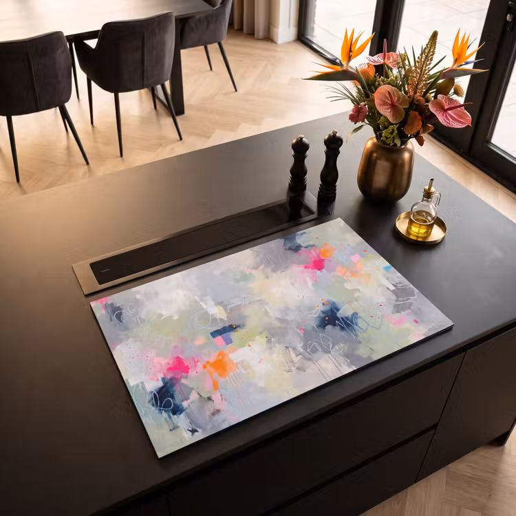 Abstract - Kleurrijk - Modern - Kunst Inductie beschermer vinyl 3mm klein -sfeer5