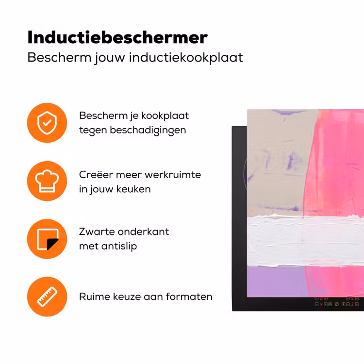 Abstract - Kleurrijk - Vormen - Modern - Kunst Inductie beschermer vinyl 3mm klein -zzzzzzz-td-ups