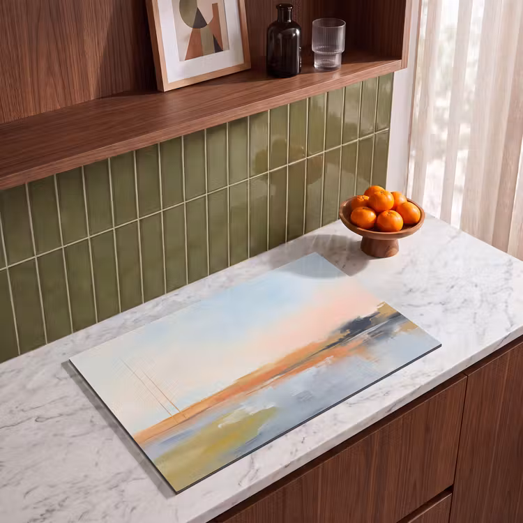 Abstract - Landschap - Horizon - Modern - Kleurrijk Inductie beschermer vinyl 3mm klein -sfeer8