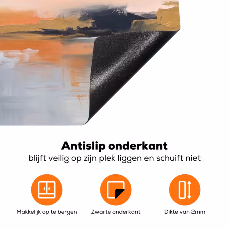 Abstract - Landschap - Horizon - Modern - Kleurrijk Inductie beschermer vinyl 3mm klein -zzzzzzz-td-onderkant