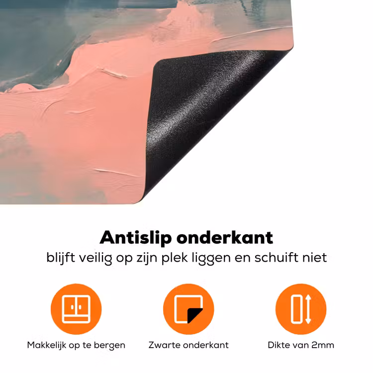 Abstract - Landschap - Kunst - Modern - Groen - Blauw Inductie beschermer vinyl 3mm klein -zzzzzzz-td-onderkant