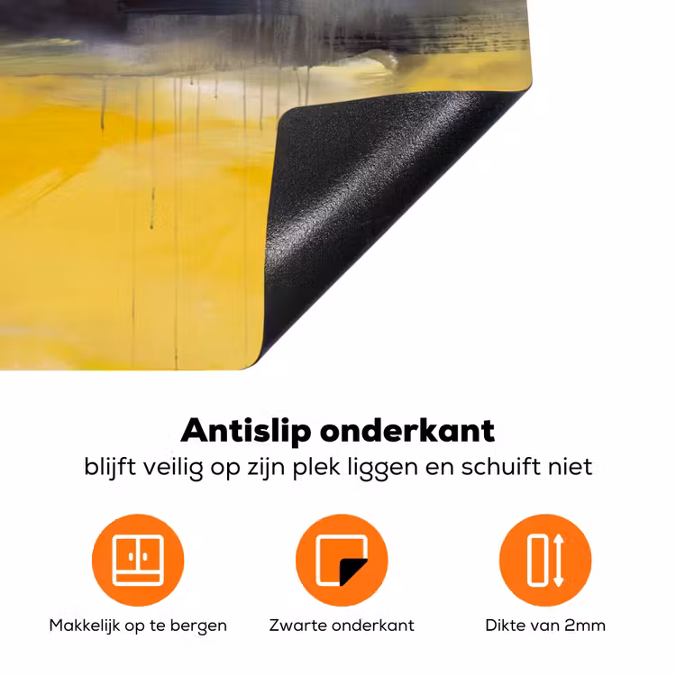 Abstract - Landschap - Modern - Geel Inductie beschermer vinyl 3mm klein -zzzzzzz-td-onderkant