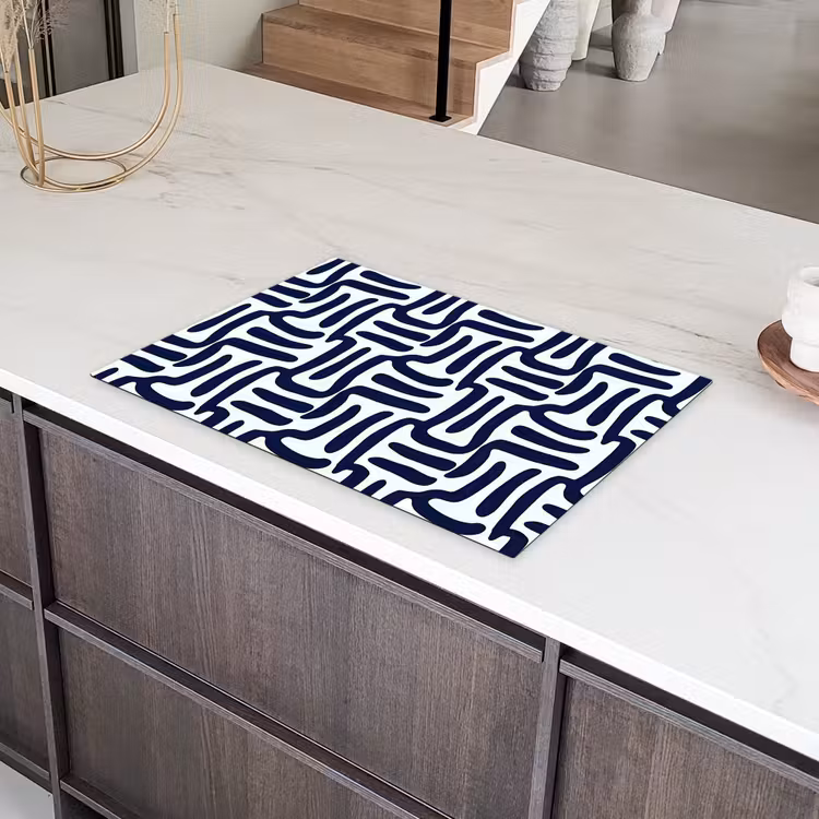 Abstract - Modern - Blauw Inductie beschermer vinyl 3mm klein 276 -sfeer8