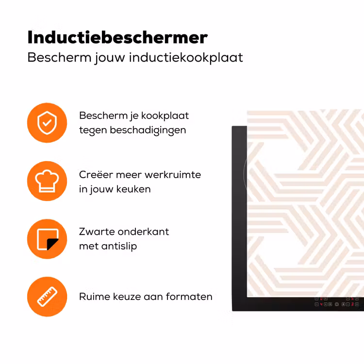 Abstract - Patronen - Design Inductie beschermer vinyl 3mm klein 276 -zzzzzzz-td-ups