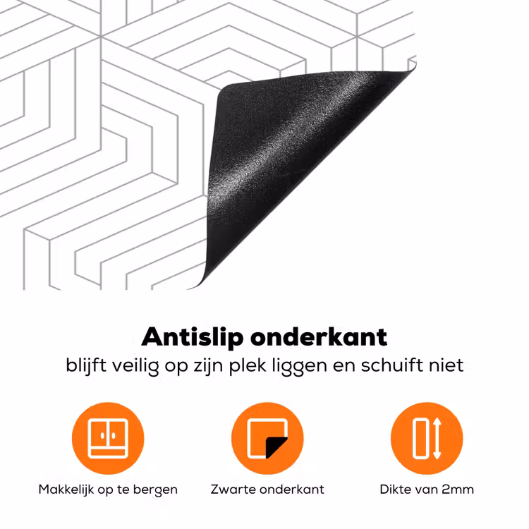 Abstract - Patronen - Design -  Lijn Inductie beschermer vinyl 3mm klein 276 -zzzzzzz-td-onderkant