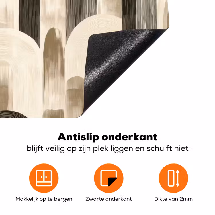 Abstract - Patroon - Bogen Inductie beschermer vinyl 3mm klein 276 -zzzzzzz-td-onderkant