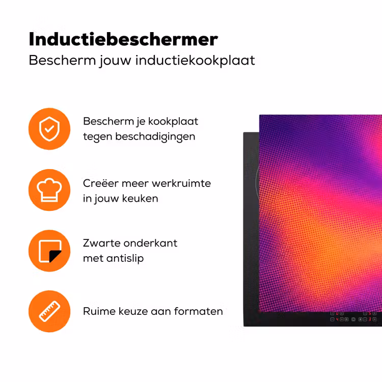 Abstract - Patroon - Kleurverloop Inductie beschermer vinyl 3mm klein -zzzzzzz-td-ups