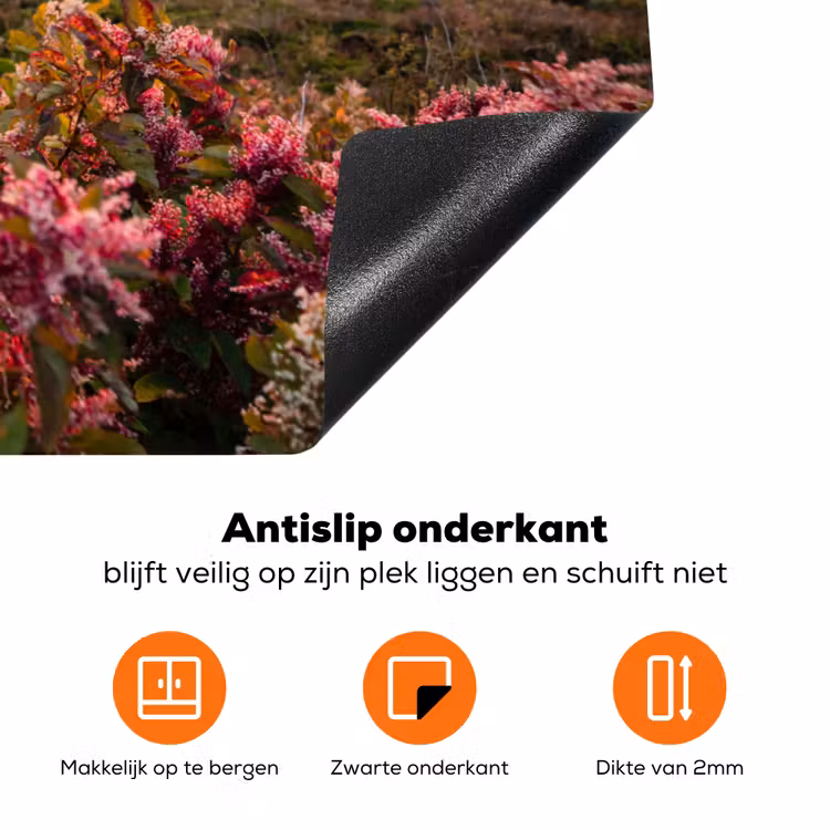 Alpengloed en Wilde Bloemen Inductie beschermer vinyl 3mm klein -zzzzzzz-td-onderkant