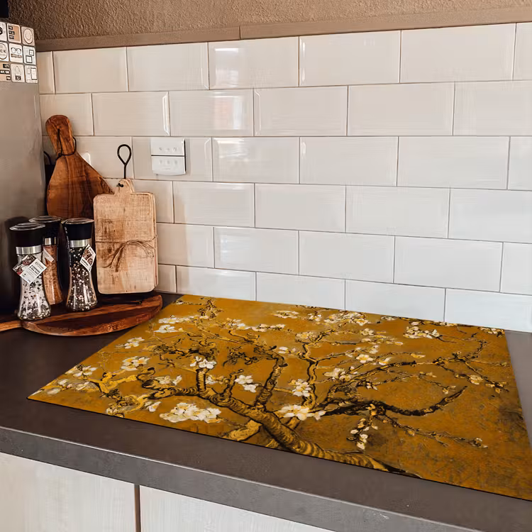 Amandelbloesem - Kunst - Van Gogh - Goud Inductie beschermer vinyl 3mm klein -sfeer3
