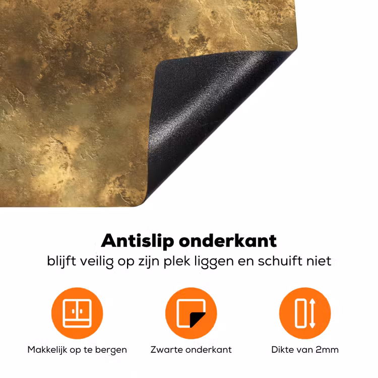 Antiek - Metaallook - Goud Inductie beschermer vinyl 3mm klein 276 -zzzzzzz-td-onderkant