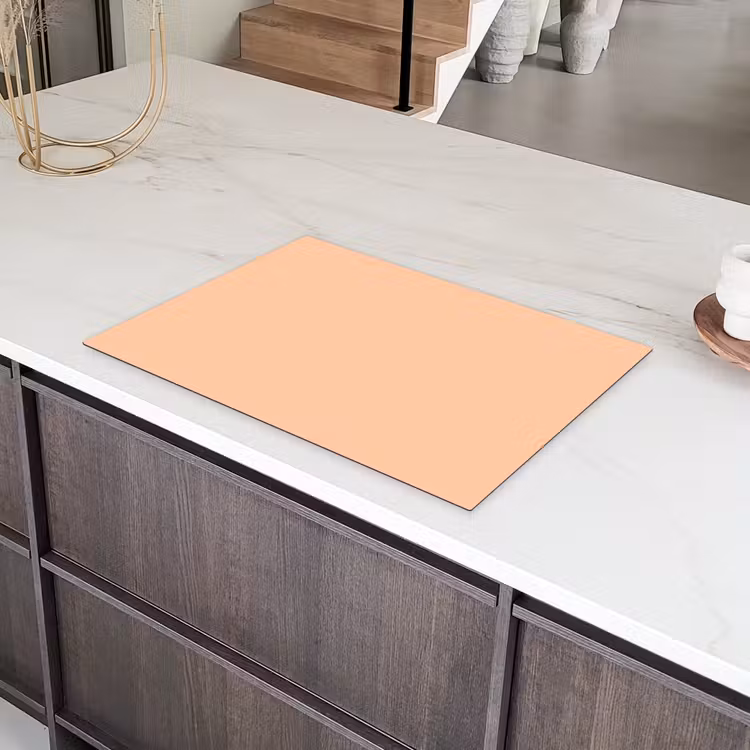 Apricot - Blush - Nude Inductie beschermer vinyl 3mm klein 276 -sfeer8