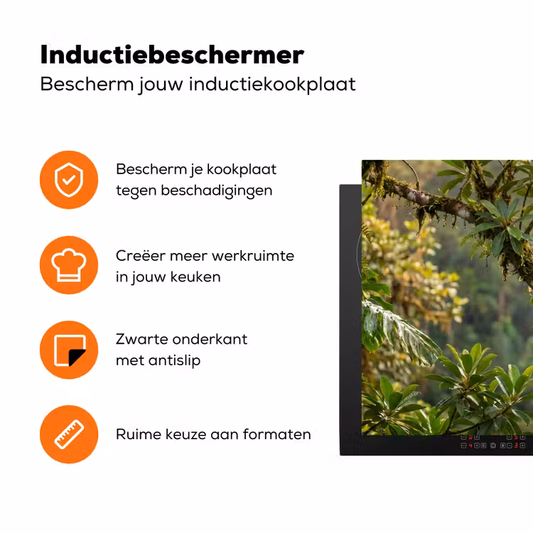 Ara - Jungle - Rood Inductie beschermer vinyl 3mm klein -zzzzzzz-td-ups