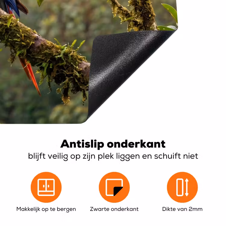 Ara - Jungle - Rood Inductie beschermer vinyl 3mm klein -zzzzzzz-td-onderkant