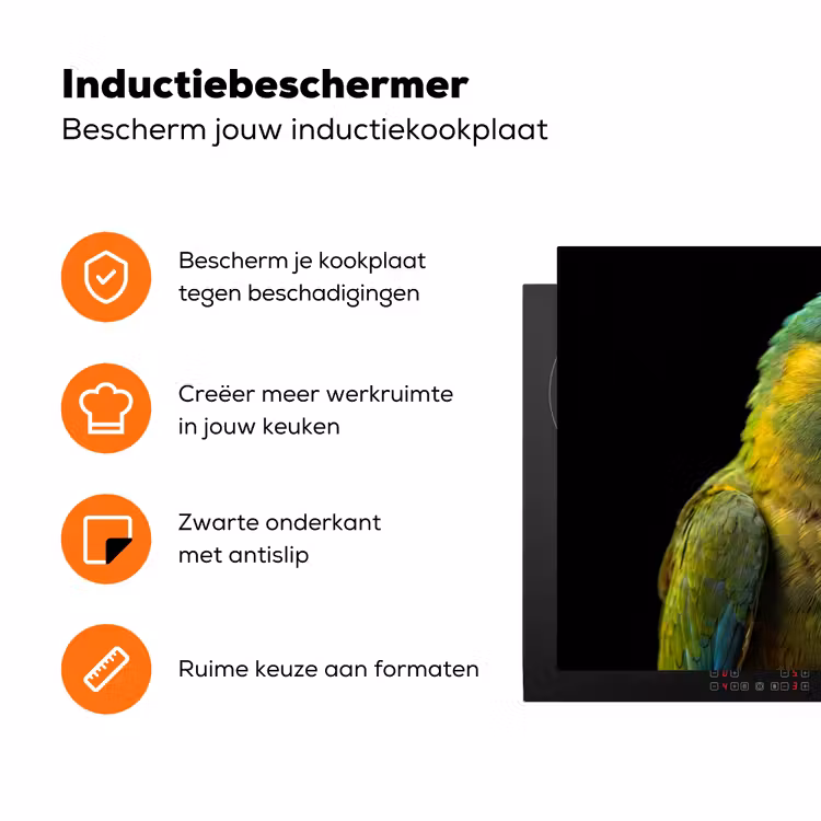Ara - Portret - Groen Inductie beschermer vinyl 3mm klein -zzzzzzz-td-ups