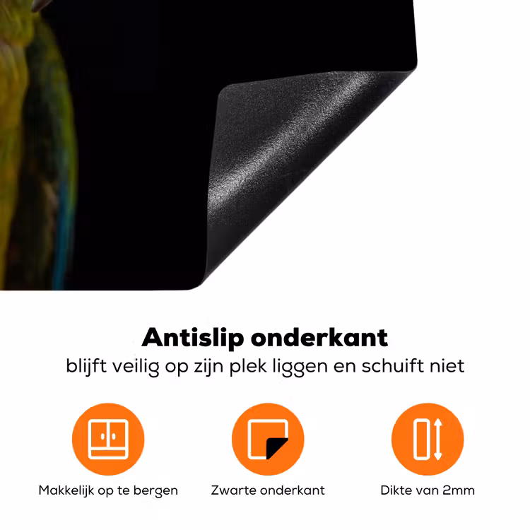 Ara - Portret - Groen Inductie beschermer vinyl 3mm klein -zzzzzzz-td-onderkant