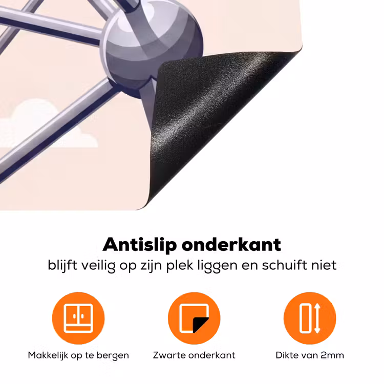 Architectuur - Geometrie - Stad - Modern - Grijs Inductie beschermer vinyl 3mm klein -zzzzzzz-td-onderkant