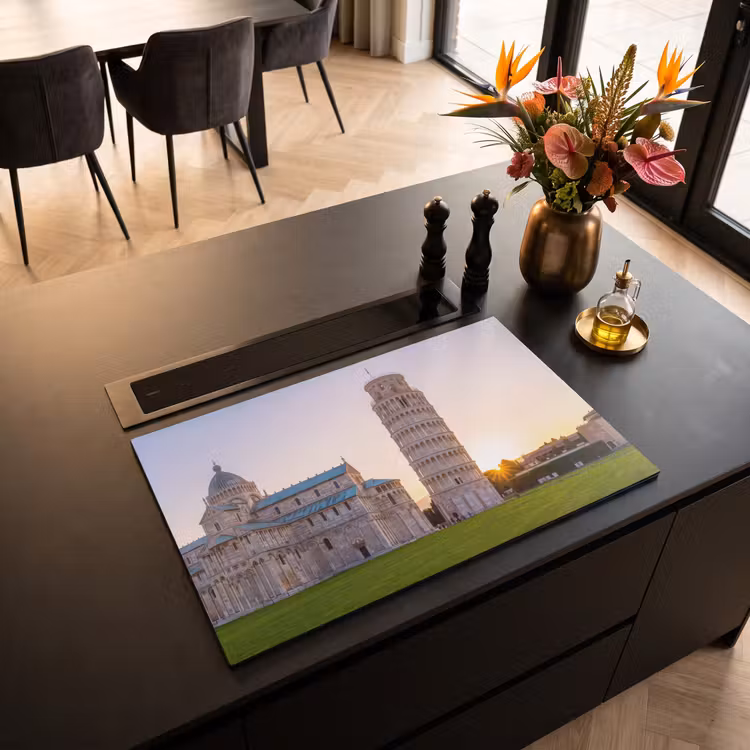 Architectuur - Toren - Pisa - Italië - Zonsondergang Inductie beschermer vinyl 3mm klein -sfeer5