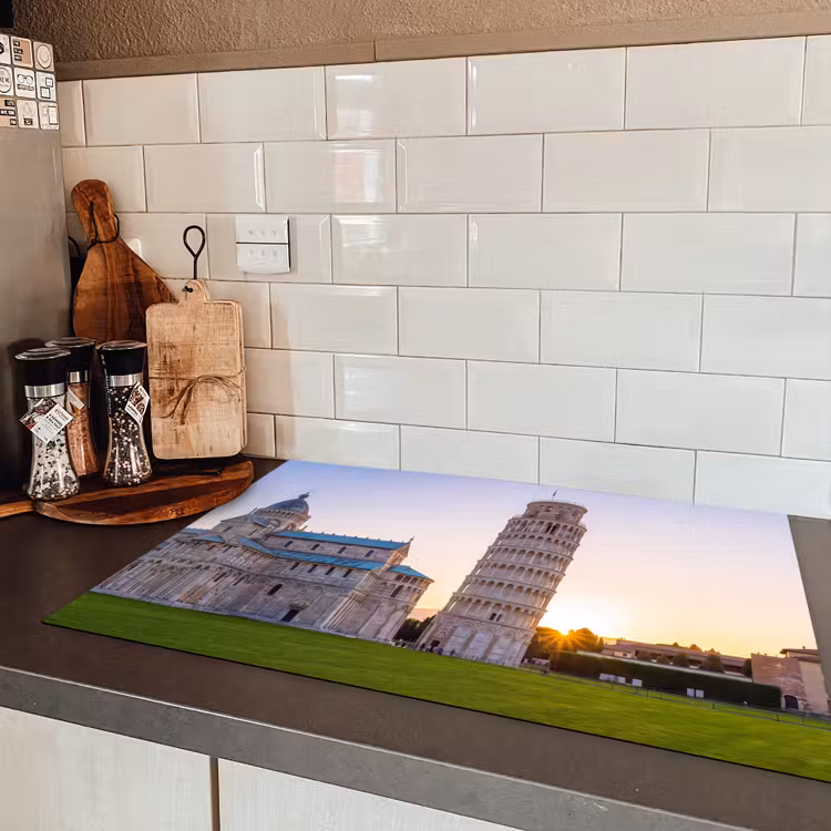 Architectuur - Toren - Pisa - Italië - Zonsondergang Inductie beschermer vinyl 3mm klein -sfeer3