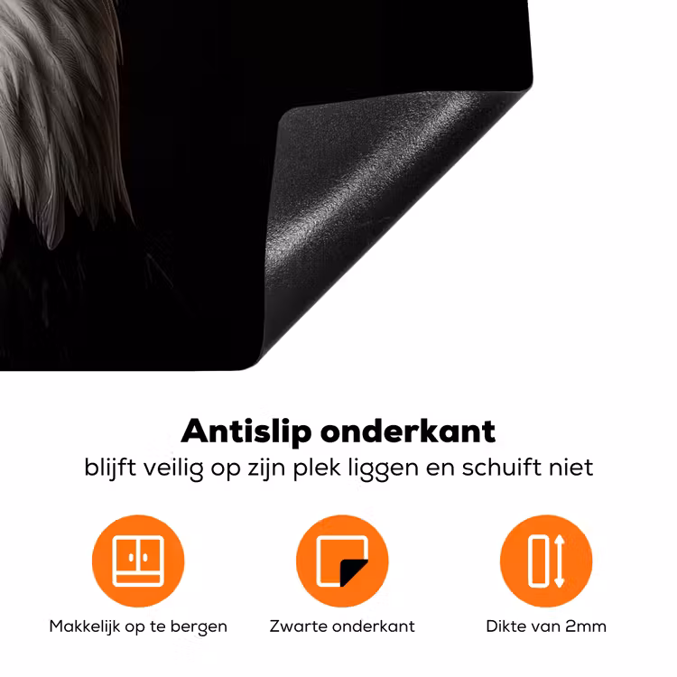 Arend -Amerika - Koksmuts - Vogel - Stoer Inductie beschermer vinyl 3mm klein -zzzzzzz-td-onderkant