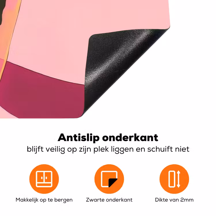 Augurken - Pot - Schaduw - Roze Inductie beschermer vinyl 3mm klein -zzzzzzz-td-onderkant