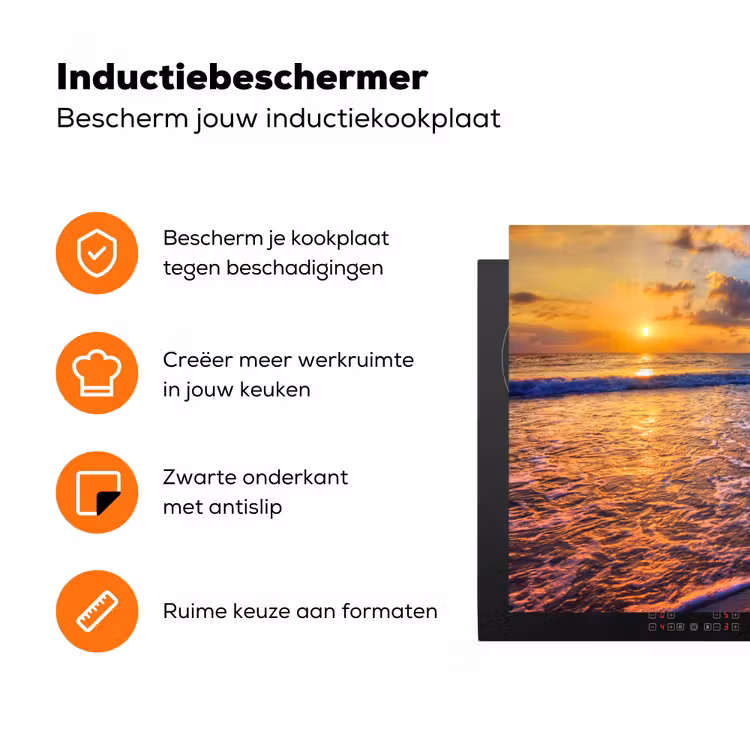 Avondlicht over de Vloedlijn Inductie beschermer vinyl 3mm klein -zzzzzzz-td-ups