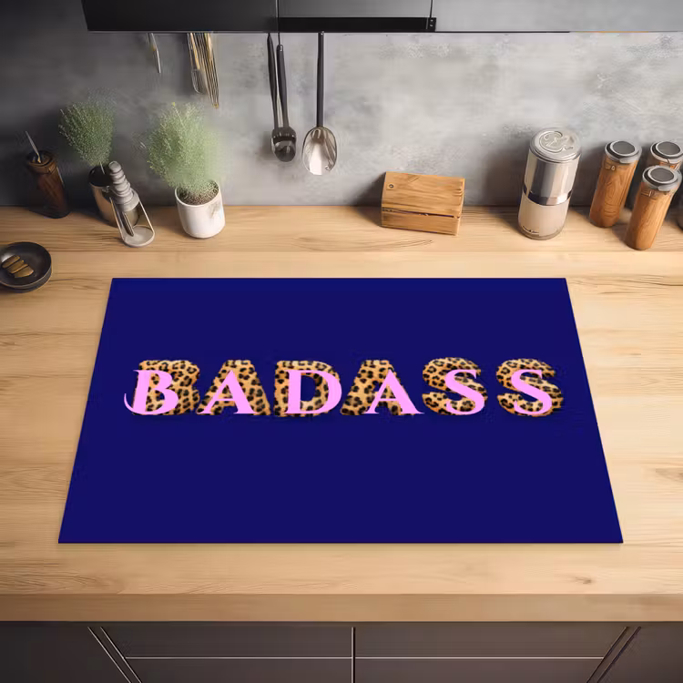 Badass - Panterpint - Schaduw - Roze Inductie beschermer vinyl 3mm klein -sfeer5