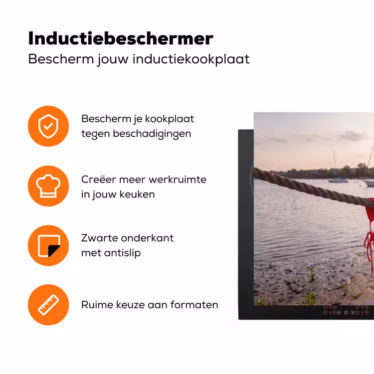 Badkleding - Rood - Zomer - Water - Zonsondergang Inductie beschermer vinyl 3mm klein -zzzzzzz-td-ups