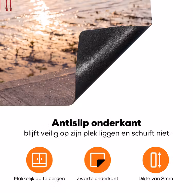 Badkleding - Rood - Zomer - Water - Zonsondergang Inductie beschermer vinyl 3mm klein -zzzzzzz-td-onderkant