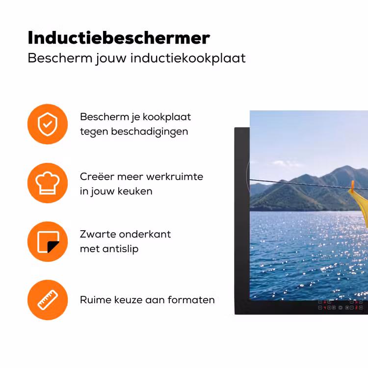 Badmode - Bikini - Zee - Bergen - Geel Inductie beschermer vinyl 3mm klein -zzzzzzz-td-ups
