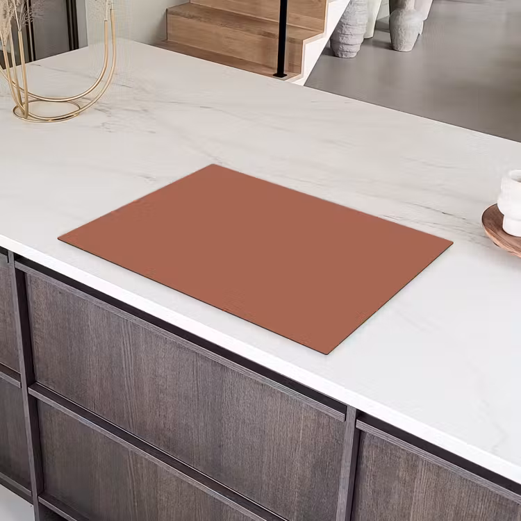 Baked - Earth - Oranje Inductie beschermer vinyl 3mm klein 276 -sfeer8