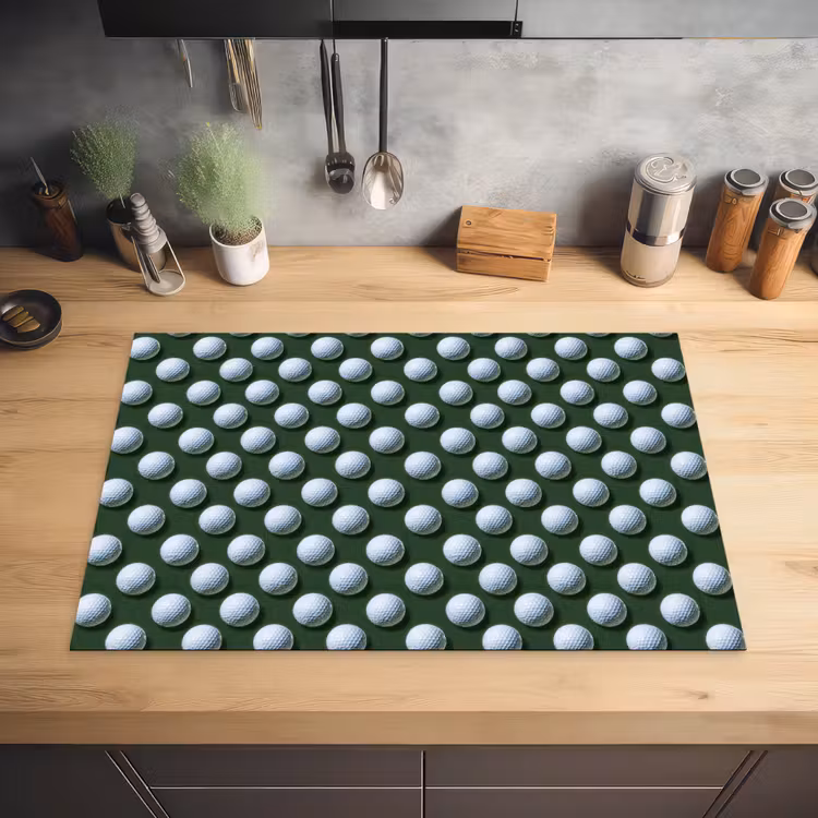 Ballen - Golf - Groen Inductie beschermer vinyl 3mm klein 276 -sfeer5