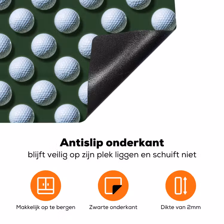 Ballen - Golf - Groen Inductie beschermer vinyl 3mm klein 276 -zzzzzzz-td-onderkant