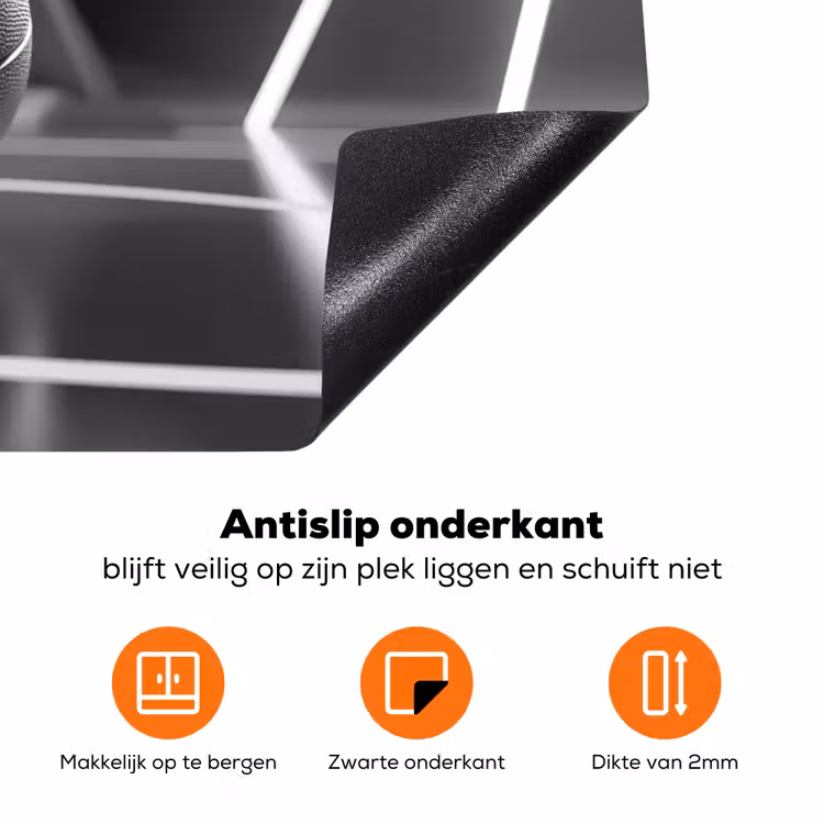Basketbal - Basketbalveld - Lichtlijnen Inductie beschermer vinyl 3mm klein -zzzzzzz-td-onderkant