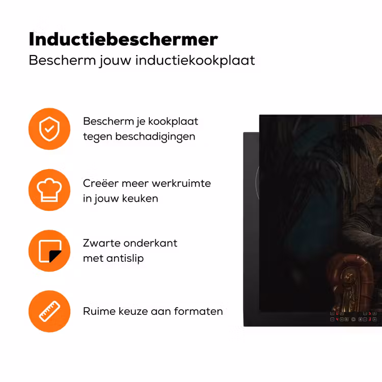 Beer - Bruin - Pak - Hoed Inductie beschermer vinyl 3mm klein -zzzzzzz-td-ups