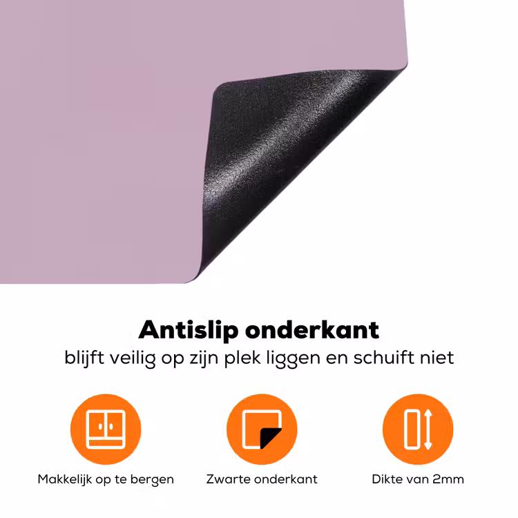 Beige - Ijsje - Spikkels Inductie beschermer vinyl 3mm klein -zzzzzzz-td-onderkant