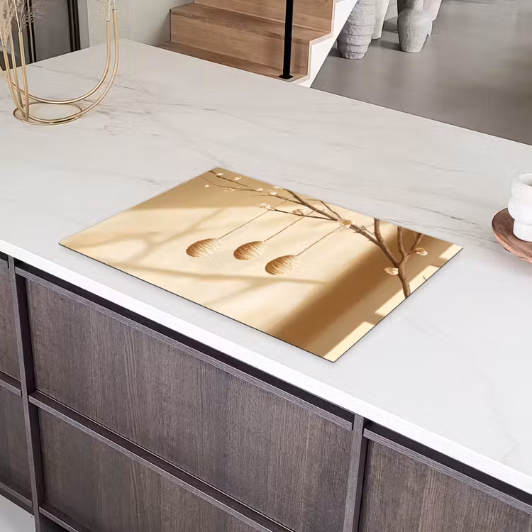 Beige - Paastak - Eieren Inductie beschermer vinyl 3mm klein -sfeer8