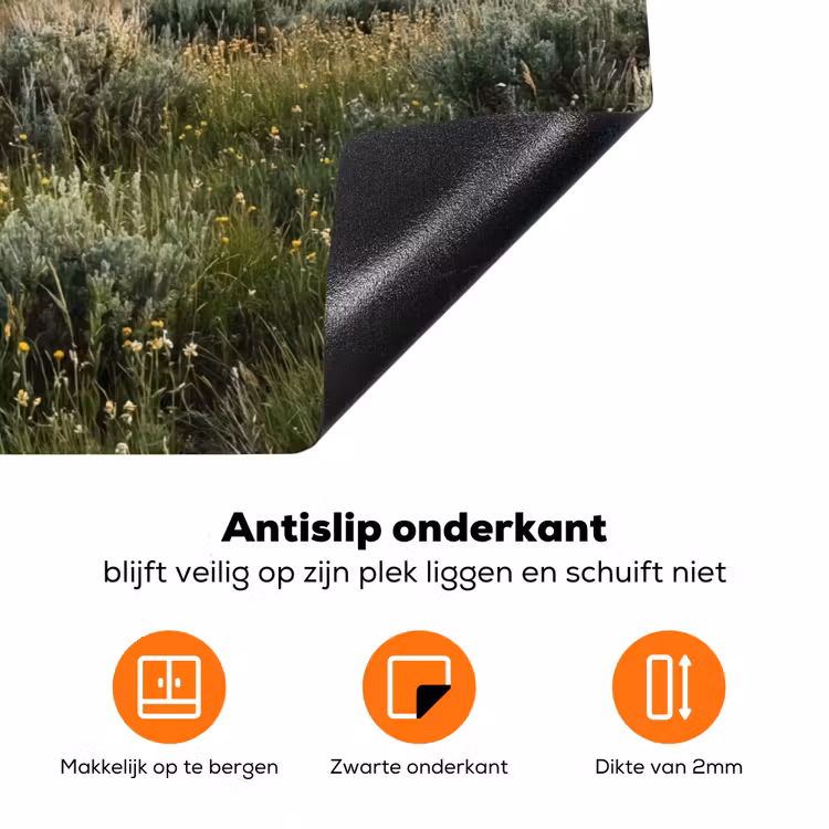 Berglandschap - Rivier - Bos Inductie beschermer vinyl 3mm klein -zzzzzzz-td-onderkant