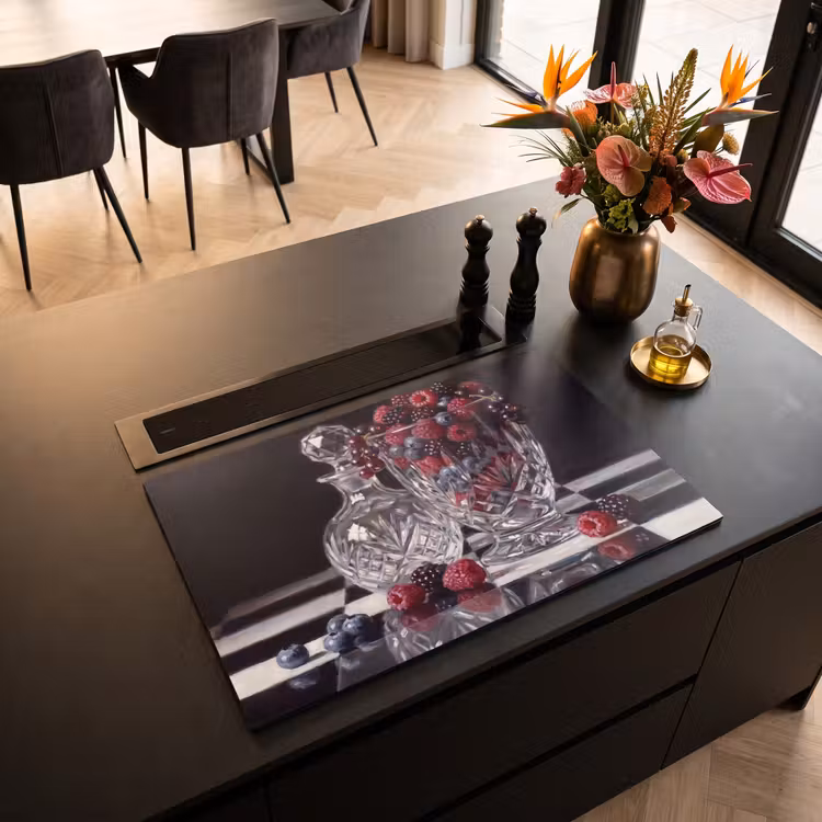 Inductiebeschermer - Bessen - Kristal - Stilleven - Bessen - Kristal - Stilleven Inductie beschermer vinyl 3mm klein