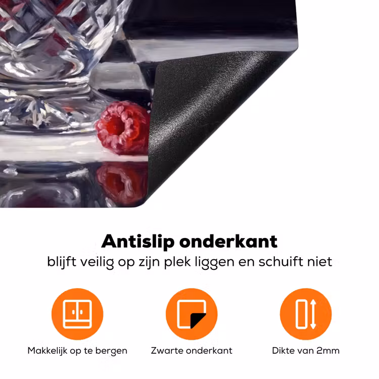 Inductiebeschermer - Bessen - Kristal - Stilleven - Bessen - Kristal - Stilleven Inductie beschermer vinyl 3mm klein