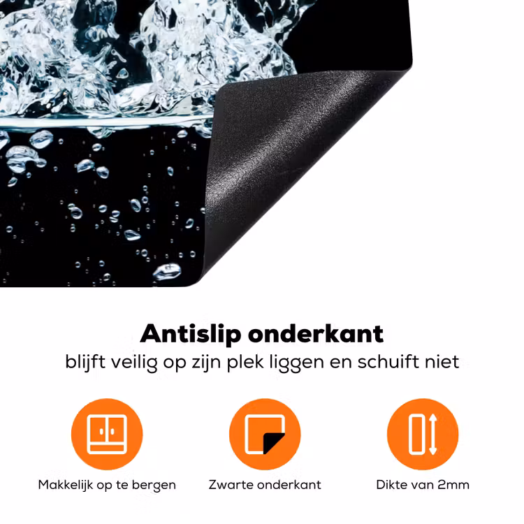 Bessen - Water - Zwart - Fruit - Framboos Inductie beschermer vinyl 3mm klein -zzzzzzz-td-onderkant